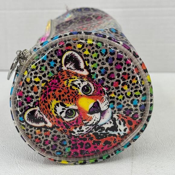 Lisa Frank x Morphe Leopard Pouch Pencil Cosmetic Travel Zip Top Plastic 8 Inch - Picture 2 of 9
